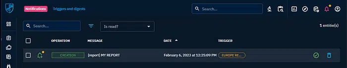 User interface notification