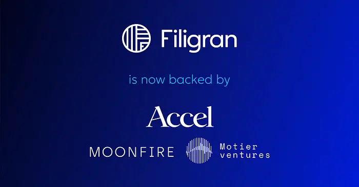Filigran Series A funding, backed by Accel, Moonfire and Motier Ventures.