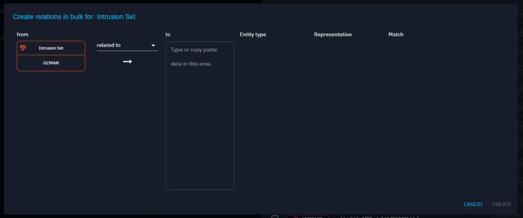 Create Relations in Bulk - OpenCTI