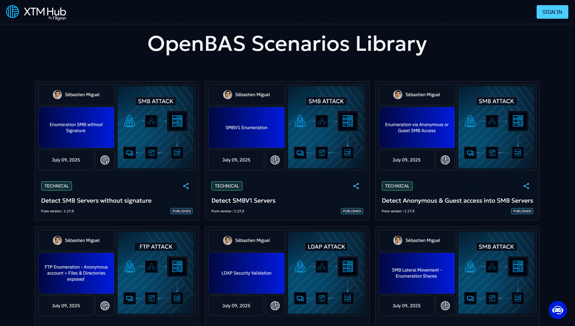 OpenBAS Scenarios Library