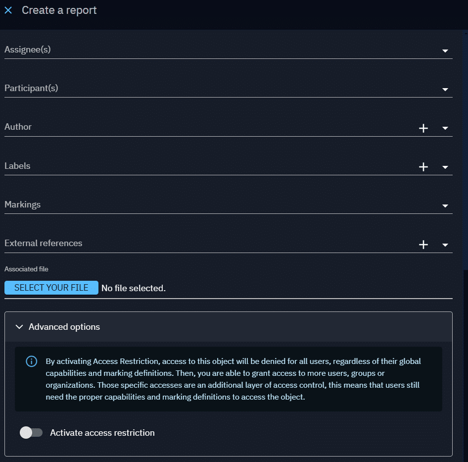 Authorized members activation from entity creation form.