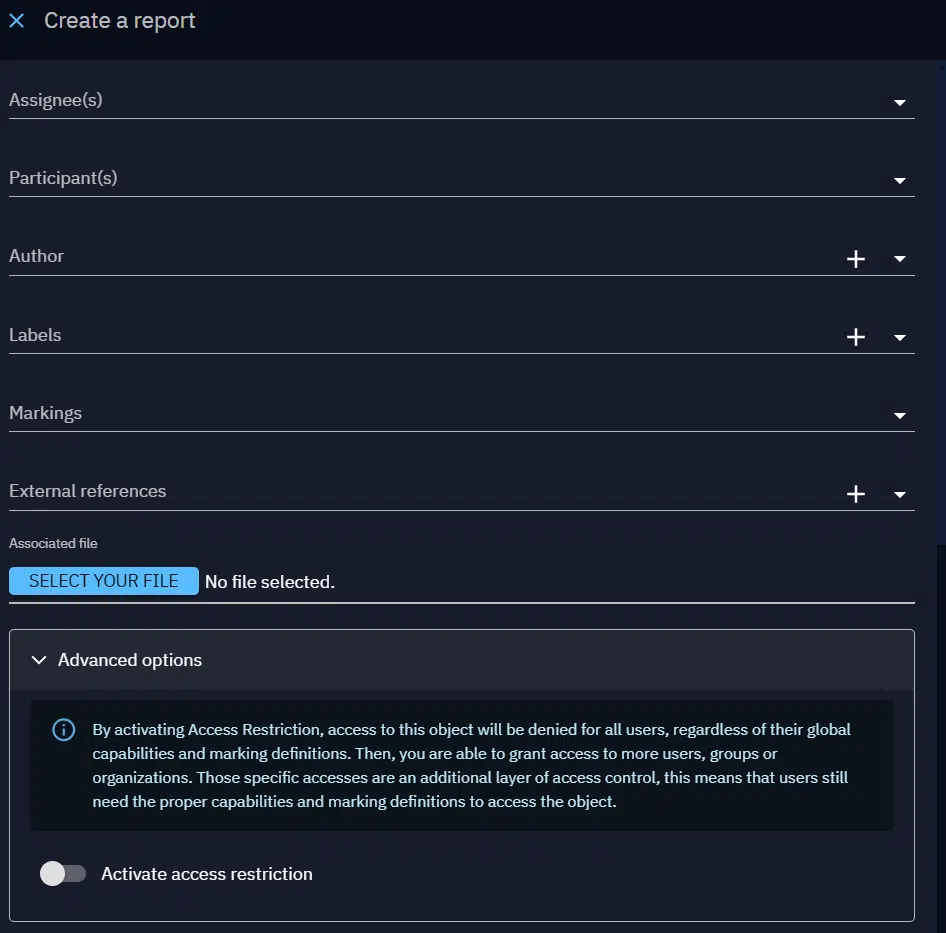 Authorized members activation from entity creation form.